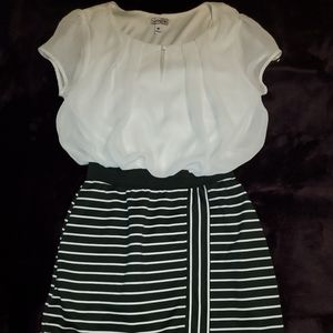Black and White Striped Dress